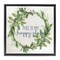 Stupell Industries Happy Place Wreath Framed Floater Canvas Wall Art Design by Anne Bailey